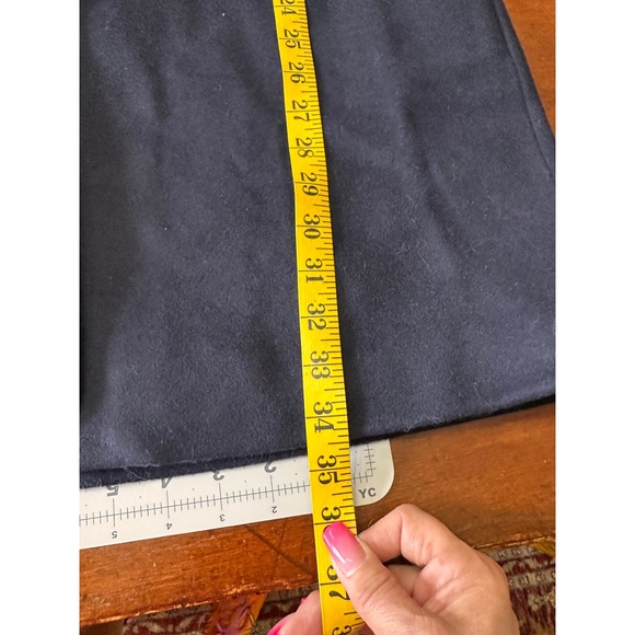 Quince NWT SZ MED Women's‎ Navy Blue Wool Blend Coat with Shawl Collar Size M - Picture 13 of 14